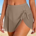 thumbnail image 1 of Gamivast Womens Swimwear Cover Ups High Waisted Mesh Sheer Swim Skirt with Side Dstring Ruched Coverup for Summer Beach Pool Party Resort Wear Outfits, 1 of 6