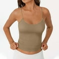 thumbnail image 1 of Gamivast Womens Tank Top Basic Double Lined V Neck Tank Tops Sleeveless Shirts Slimming Summer Tops Khaki L of the Day Orders Placed by Me to be Delivered, 1 of 8
