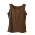 thumbnail image 1 of Gamivast Womens Tank Tops Plus Size Ribbed Knit Henley Neck Sleeveless Shirts Fitted Basic Casual Tees Lounge Outfits 2026, 1 of 7
