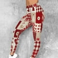 thumbnail image 1 of Gamivast Yoga Pants Women Christmas Holiday High Waist Workout Leggings Stretchy Tummy Control Printed Pants Casual Butt Lifting Leggings Winter Trendy Holiday Costumes, 1 of 6