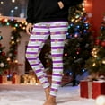 thumbnail image 1 of Gamivast Yoga Pants Women High Waist Stretch Casual Soft Bottoms Striped Pull on Tummy Control Graphic Leggings Trendy Ankle Length Funny Christmas Leggings, 1 of 6