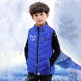 thumbnail image 1 of Gamivast Youth Heated Vest Kids Boys Christmas Printed Zip up Stand Collar Puffer Jackets Multiple Heating Zones and 5-Levels Holiday Rechargeable Quilted Sleeveless Coats Pockets no Power Bank, 1 of 5