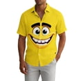 thumbnail image 1 of Gamivast funny golf shirts for men Regular Fit Short Sleeve short sleeve button down shirts Graphic Print graphic t-shirts Monster Face Novelty Party, 1 of 5