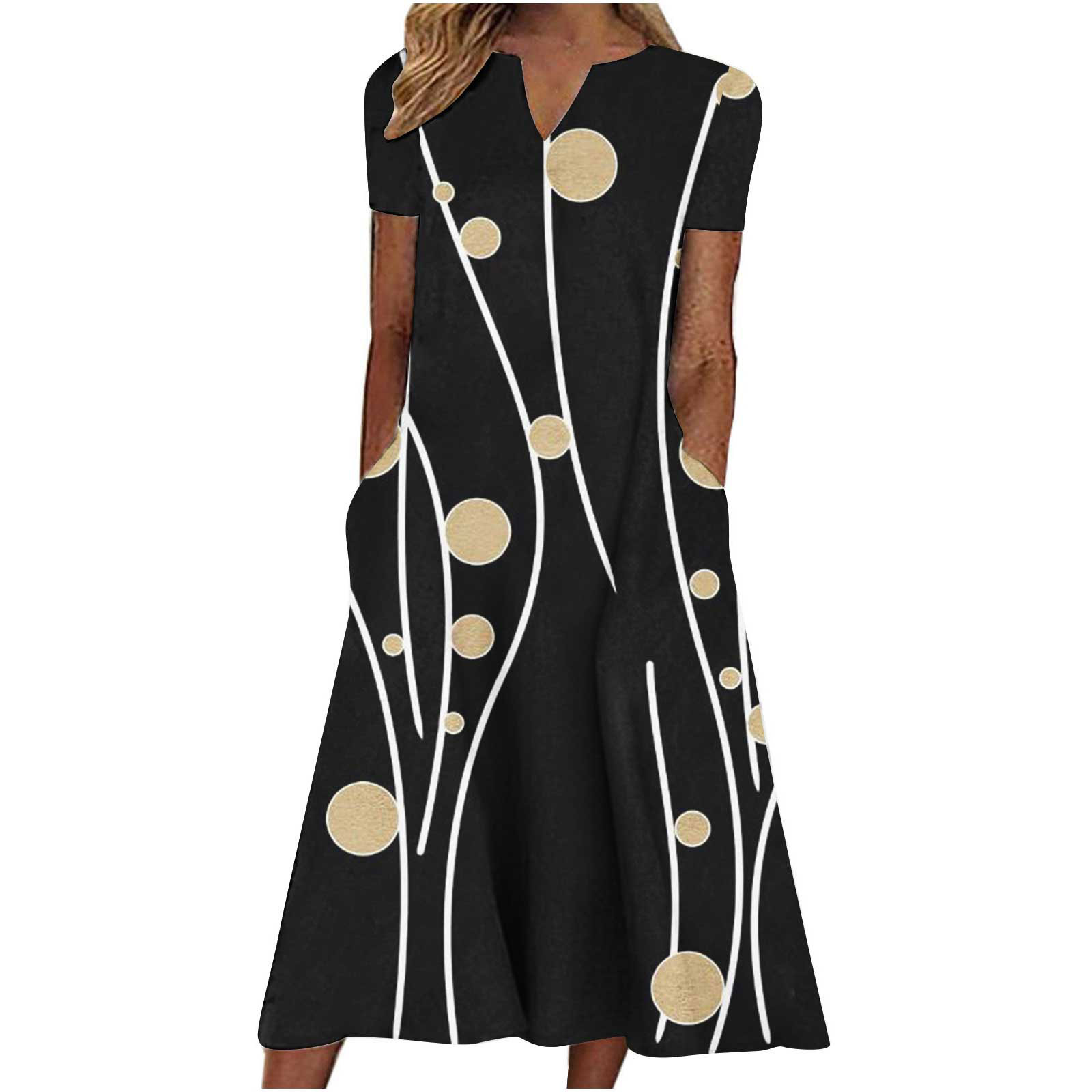 Gamivast summer maxi dresses for women 2024 short sve dresses with