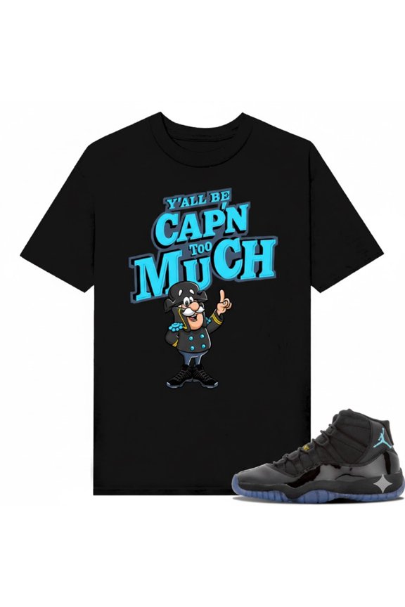 Gamma Blue 11s Sneaker Match Tees Black CAPN Too Much- Unisex