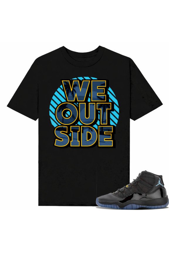 Gamma Blue 11s Sneaker Match Tees Black We Outside- Unisex