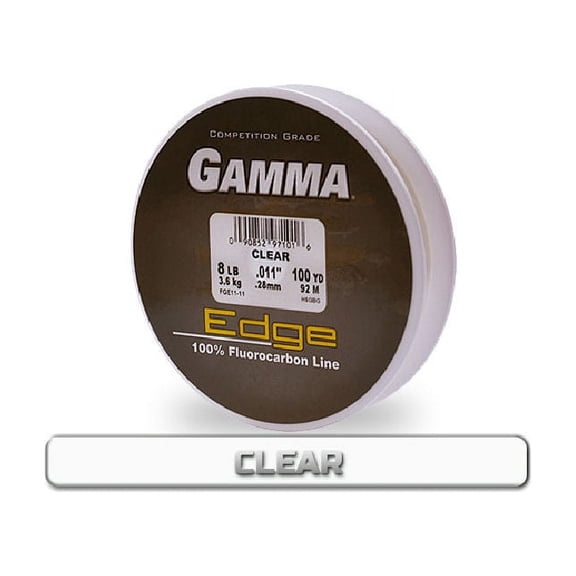 Gamma Edge Fluorocarbon Clear Filler Spool, 10lb, 100yds