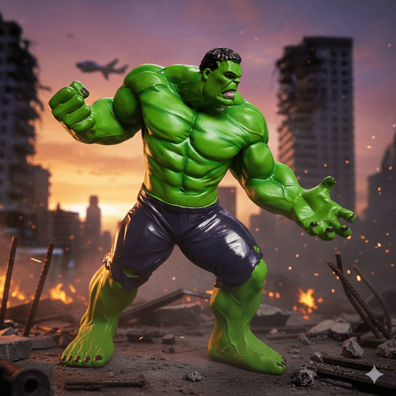 Gamma Giant Green Monster Hero - 22cm Muscular Action Figure