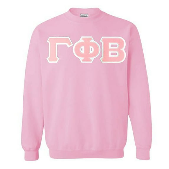 Gamma Phi Beta Lettered Crewneck 4X-Large Light Pink