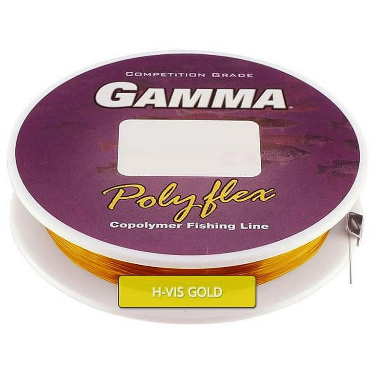 Gamma Polyflex Copolymer Fishing Line Filler Spool, Hi-Vis Gold, 4lb, 330yd
