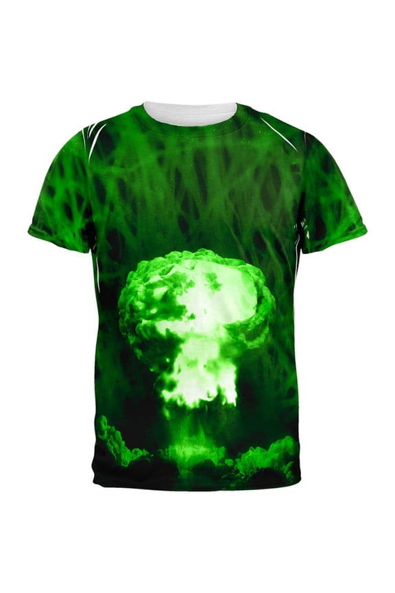Gamma Radiation Atomic Explosion All Over Mens T Shirt Multi 2XL