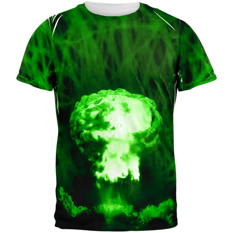 Gamma Radiation Atomic Explosion All Over Mens T Shirt Multi X-LG