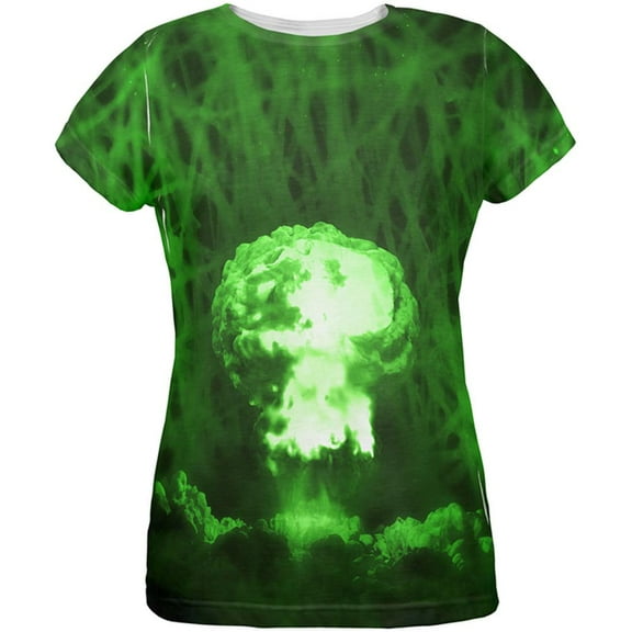 Gamma Radiation Atomic Explosion All Over Womens T Shirt Multi SM