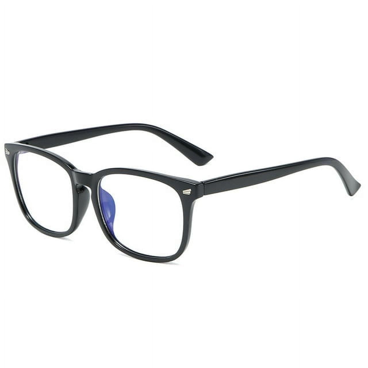 Gamma Ray Blue Light Blocking Glasses Amber Tint Lens Reduces Eye Strain UV Glare and Fatigue from Digital Screens None Magnification Computer Gaming Glasses BLACK Walmart Business Supplies