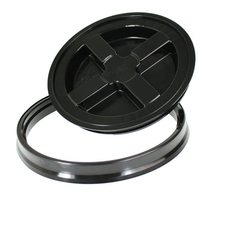 Gamma Seal Screw On Bucket Lids - For 5 Gallon Buckets - Black - Lid Only - Bucket Not Included