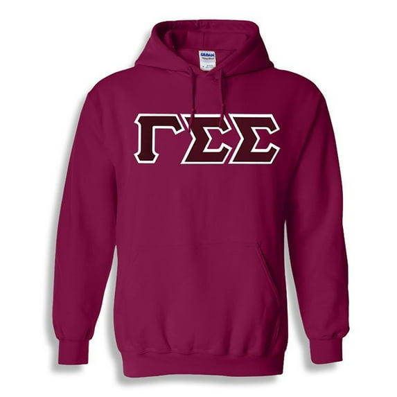 Gamma Sigma Sigma Lettered Hooded Sweatshirt Medium Maroon