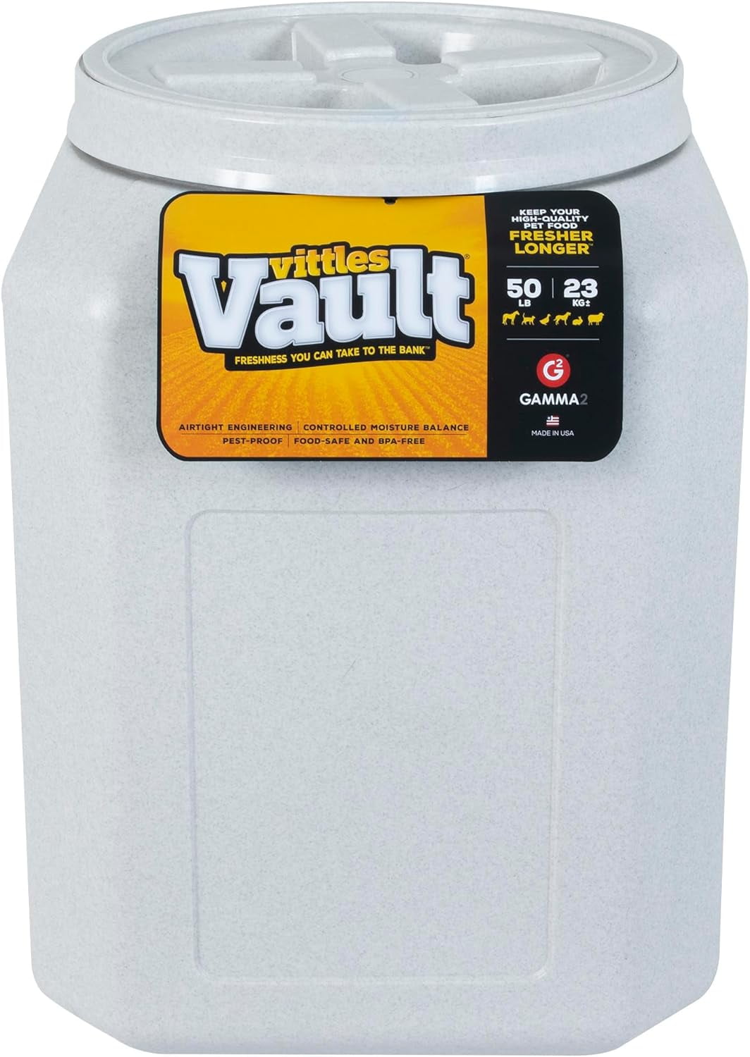 Gamma2 Vittles Vault Dog Food Storage Container, Up to 80 Pounds Dry