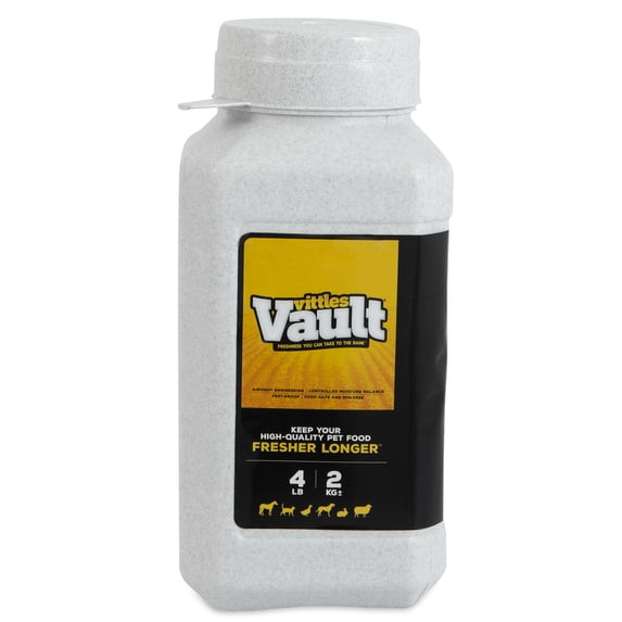 Gamma2 Vittles Vault Junior Compact Dry Pet Food Storage Container, Gray, 4 Pound Capacity