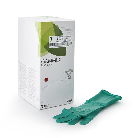 GAMMEX Non-Latex Disposable Sterile Polyisoprene Surgical Glove Standard Cuff Length SIZE 7 8514 50 per Box