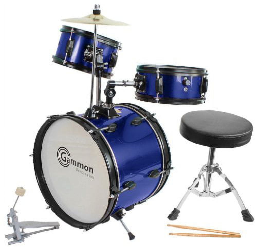 Gammon drum set blue junior kit with cymbal sticks hardware and stool deals