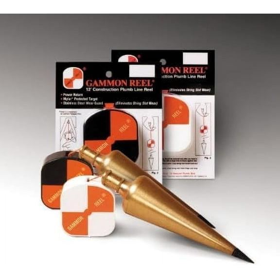 Gammon Reel 012 12-ft (3.6m) Red Cord for Construction