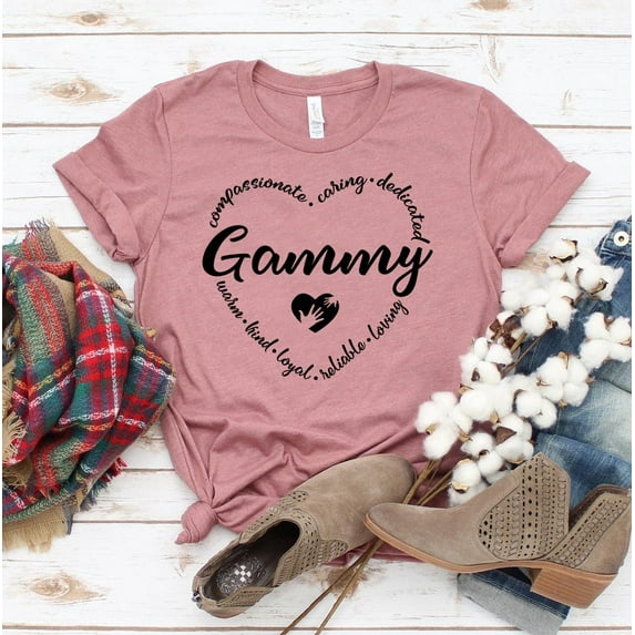 Gammy T-shirt Grandmother Tee Mother's Day Tshirt Pregnancy Shirt Women's Nana Top Grandmom Shirts Christmas Gift For Grandparents