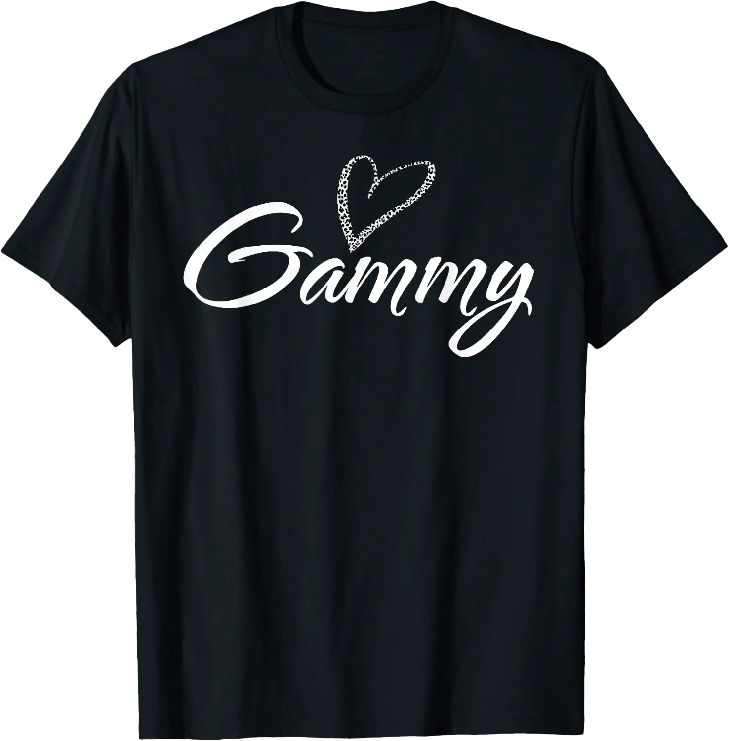 Gammy with Leopard Print Heart Fun Aunt Grandma Mom Gift T-Shirt ...