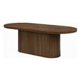 thumbnail image 1 of Gamo Oval Dining Table-Vertical Reeded Details-Oak Brown 87 Inch, 1 of 6