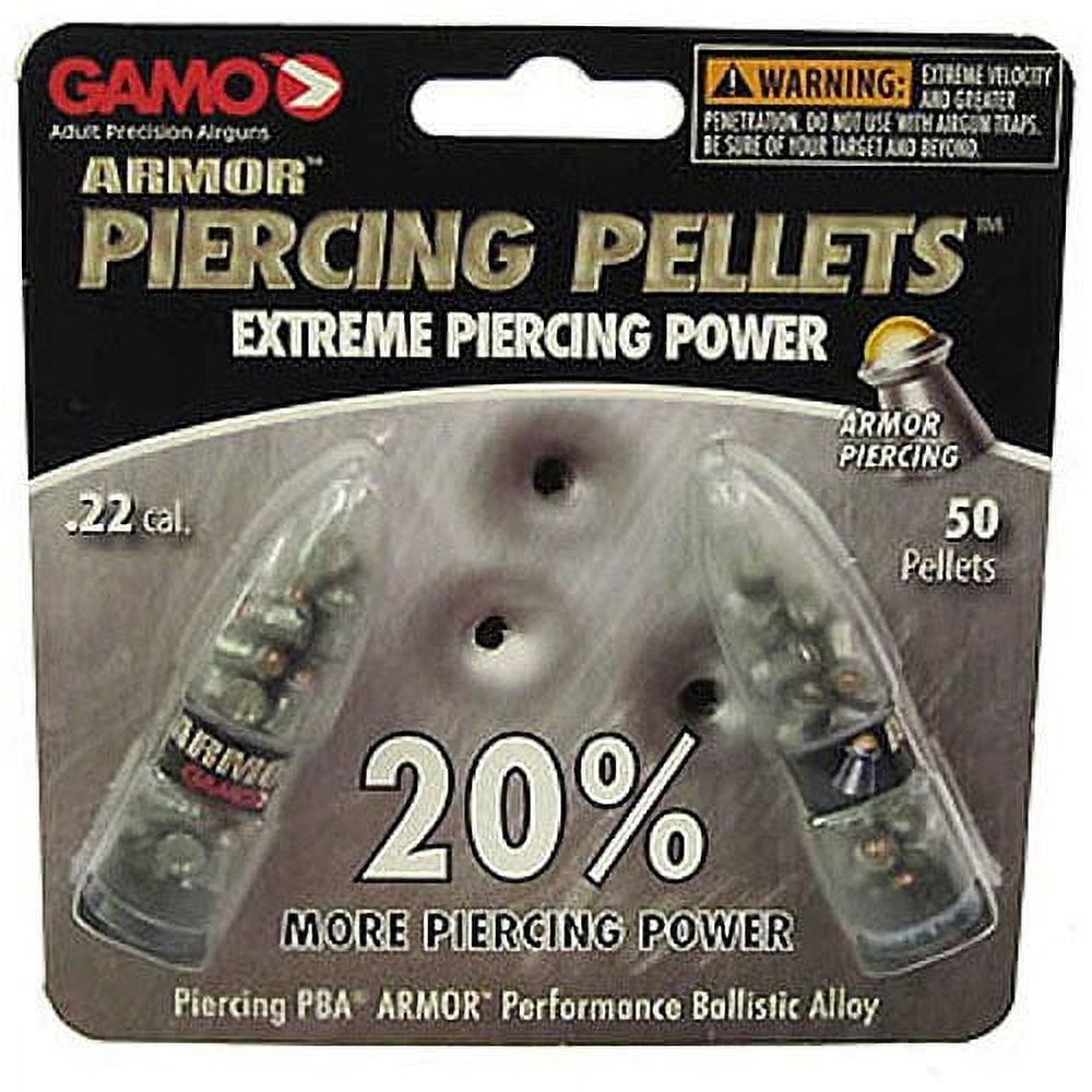 Gamo PBA Armor Pellets, .22 Cal, 10.85 Grains, Domed, 50ct