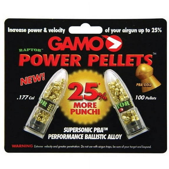 Gamo Precision Ballistic Alloy Raptor, .177 Pellet, Gold Blister Card, 100 per Pack