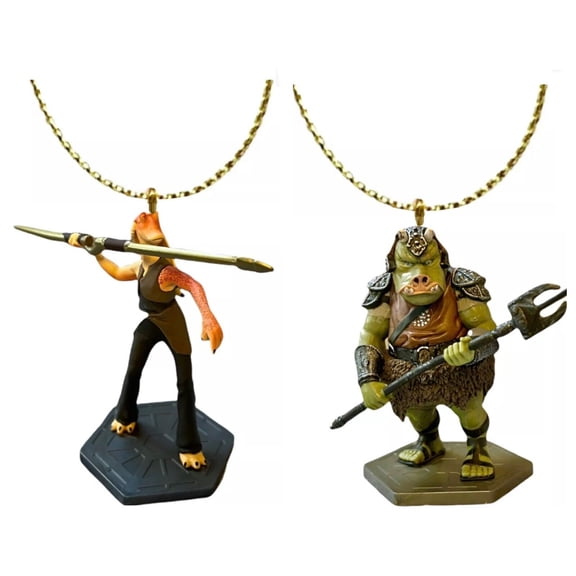 Gamorrean Guard & Jar Jar Binks Ornament Figure Last Jedi PVC Figurine Charm 4 New