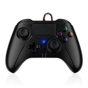 Gamrombo P5 Wired Controller for P5/P4/PC, Supports Button Mapping and Turbo Function (Black)
