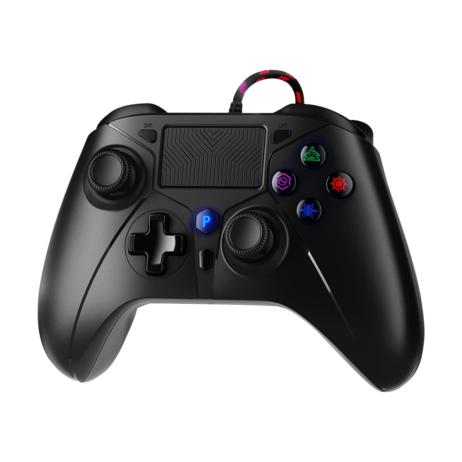 Gamrombo RGB Wired Game Controller, USB Wired Gamepad with 6.5ft Cable ...