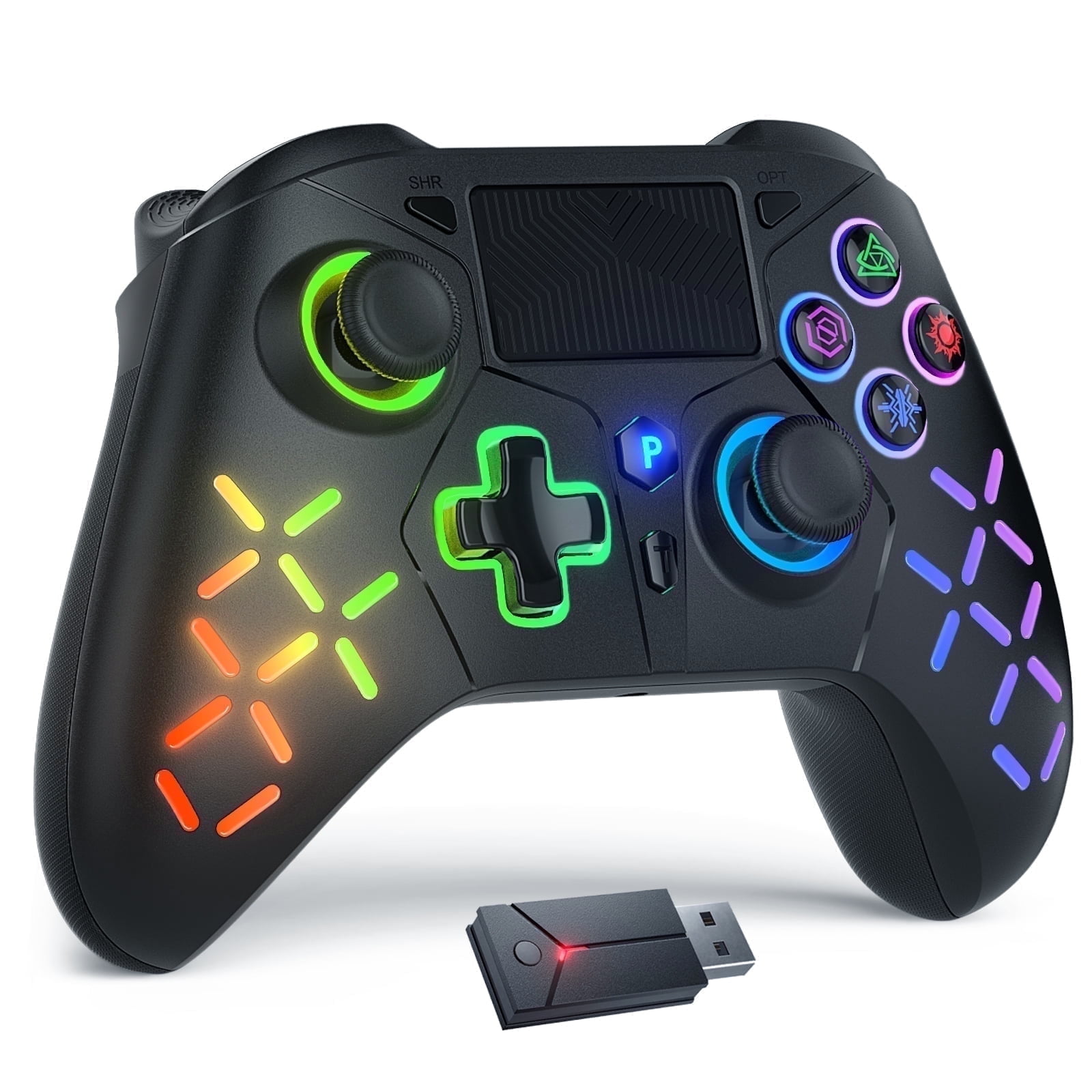 Gamrombo Wireless Controller for P-5, with LED RGB Light, Compatible with P5 /P4 /P3 /Switch/ PC