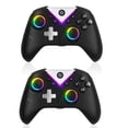 thumbnail image 1 of Gamrombo Wireless PC Gaming Controller, with RGB LED Light Compatible with PC/Nintendo Switch/Mobile Phone/iPhone/Samsung TV/Tesla (Black), 1 of 8