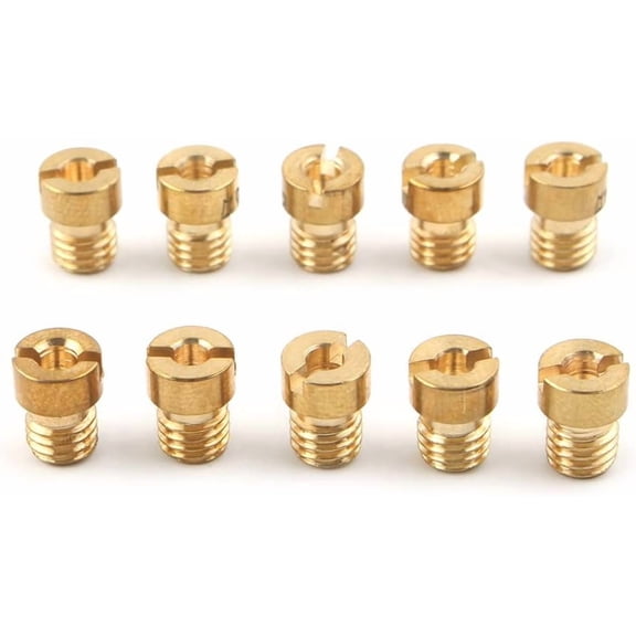 Gamvdout 10 Pieces Carburetor Carb Main Jet Kit 165 168 170 172 175 178 180 182 185 188 for PWK for Keihin For OKO CVK NSR KSR Carb Set Injector Nozzle