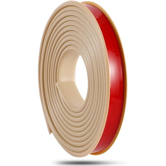 Gamvdout 10FT TPE Self Adhesive Furniture Edging Tape, U-Shaped Edge Trim Sealing Strip, for DIY Cabinet, Wardrobe, Table and Chair Panel Edging, DZOZWADGJ-RED-30MM