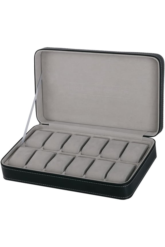 12 Slot Watch Box Storage Box With Zipper Multifunctional Watch Display Box Watch Stand Box (Color : A  Size