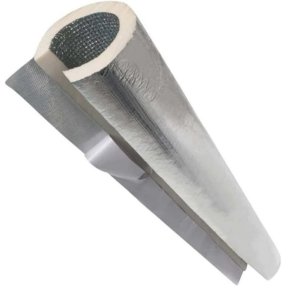 Gamvdout 1M Pipe Insulation Outdoor Antifreeze Insulation Pipe Foam Tube Lagging Wrap Industrial Cover Protective Sleeve ID 22mm-219mm Self-Sealing Insulation Pipe