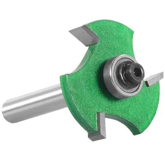 Gamvdout 1PC 8MM Shank Three Carbide T Type Slotting Cutter Bit with Bearing Z3 Rabbeting Milling Cutter Woodworking Tools