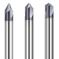 thumbnail image 1 of Gamvdout 1PC HRC60 Chamfer Milling Cutter Carbide Corner Countersink Deburring Edges V Grove Router 60 90 120 Degree 3 Flutes Chamfering Mill, 1 of 7