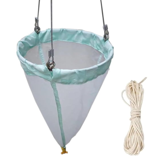 Gamvdout 200 Mesh Plankton Net - 23.62in Long 8.27in Diameter, 64m Aperture Thickened Experimental Nylon, 25# Fine Mesh Plankton Net with 5 M Sampling Rope