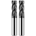 thumbnail image 1 of Gamvdout 2PCS Tungsten Steel Extended Roughing Milling Cutter 4-Flute Black Nano Coating CNC Machinery Roughing End Mill Tools, 1 of 7
