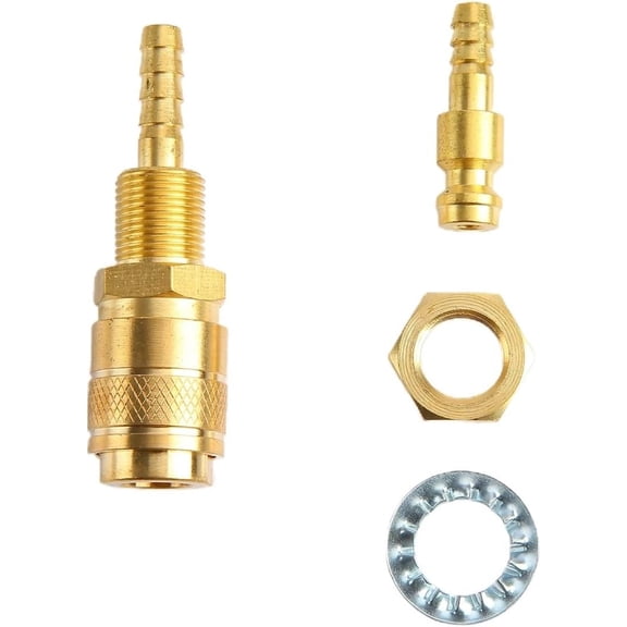 Gamvdout 2Pcs 6mm Water Cooled Gas Welding Torch Quick Fitting Hose Connector Adapter Fitting Hardware Tool Welding Torch Supplies tig welding accessories