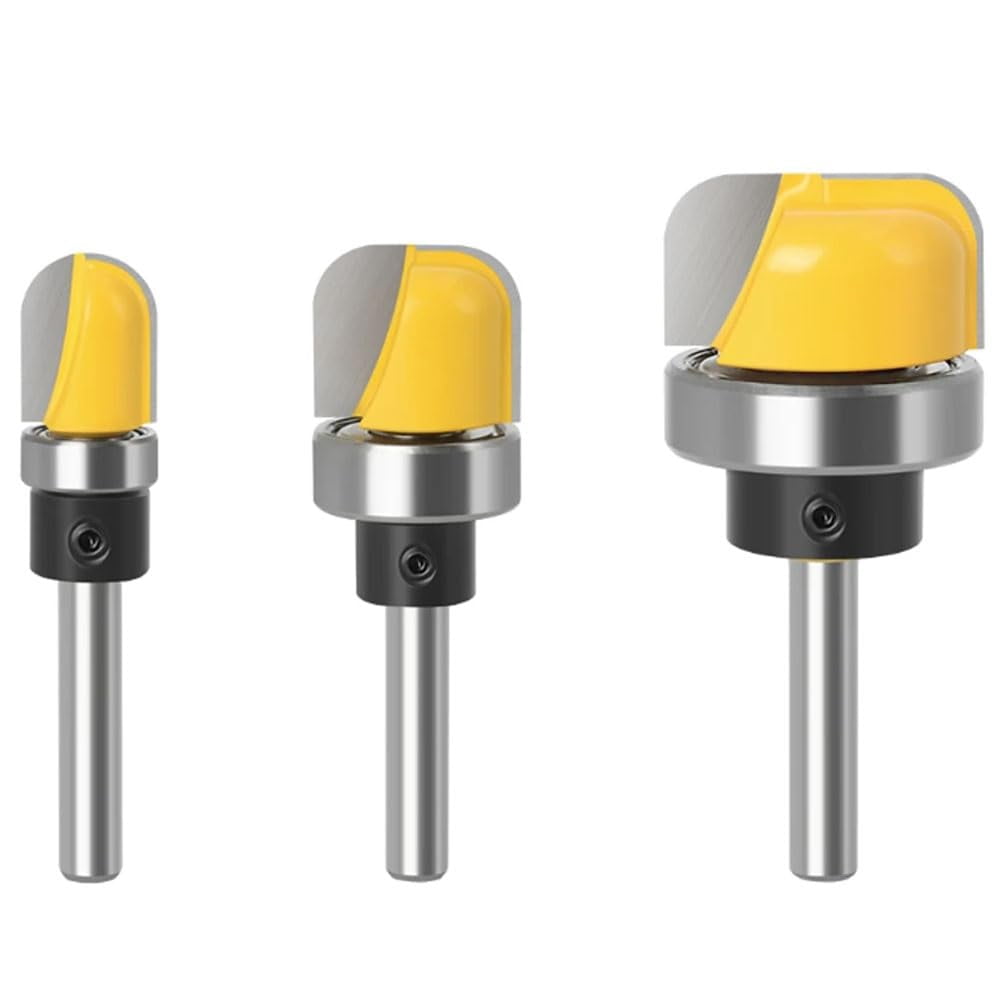 Gamvdout 3 Piece Set - 6mm/6.35mm/8mm Shank Bowl & Tray Router Bit 1/2 ...
