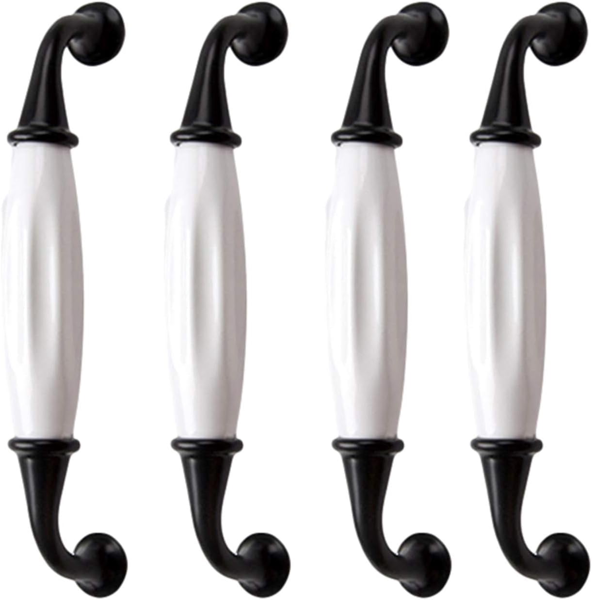 Gamvdout 4 Pieces Vintage Chest of Drawers Ceramics Kitchen Cabinet Hardware Handles Cupboard Handles New Chinese Antique Bedroom Cabinet Pulls