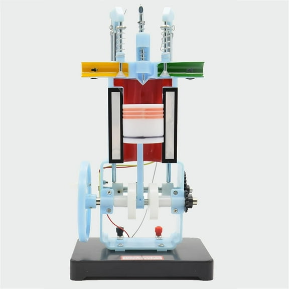 Gamvdout 4 Stroke Internal Combustion Engine Model - Diesel Engine Model - Four-Stroke Single-Cylinder Diesel Engine Model - for Physics Mechanics Experiment Teaching