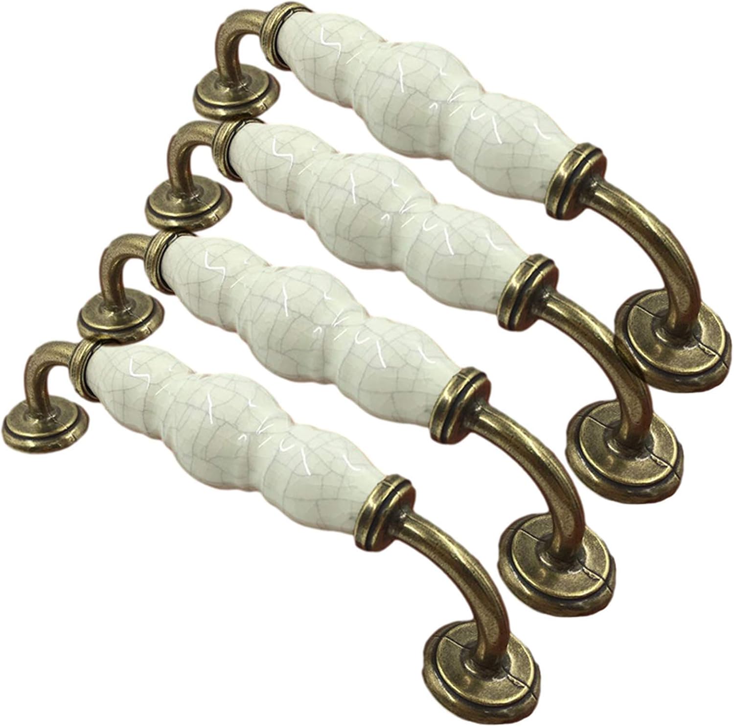 Gamvdout 4pcs Kitchen Cabinet Door Knobs Antique Zinc Alloy Cupboard Handles Dresser Drawer Handles Chest of Drawers Vintage Antique Handle