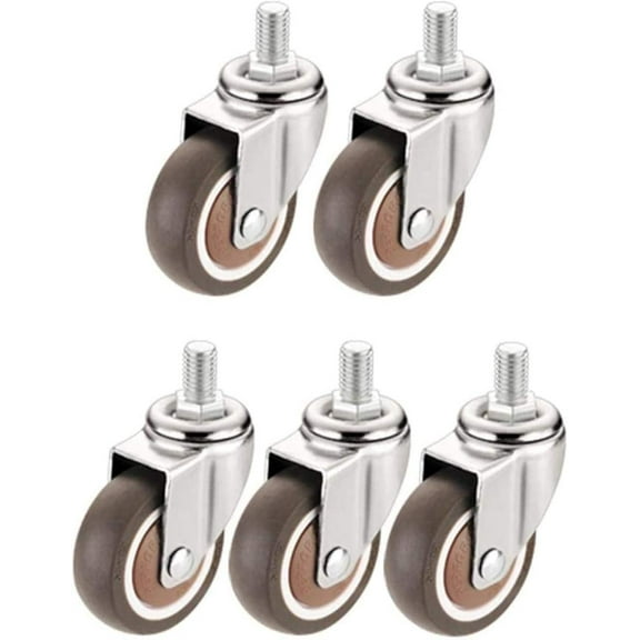 Gamvdout 5 Office Chair Casters M10 Thread Silent Rubber Computer Chair Game Chair Universal Swivel Furniture Replacement Wheels I