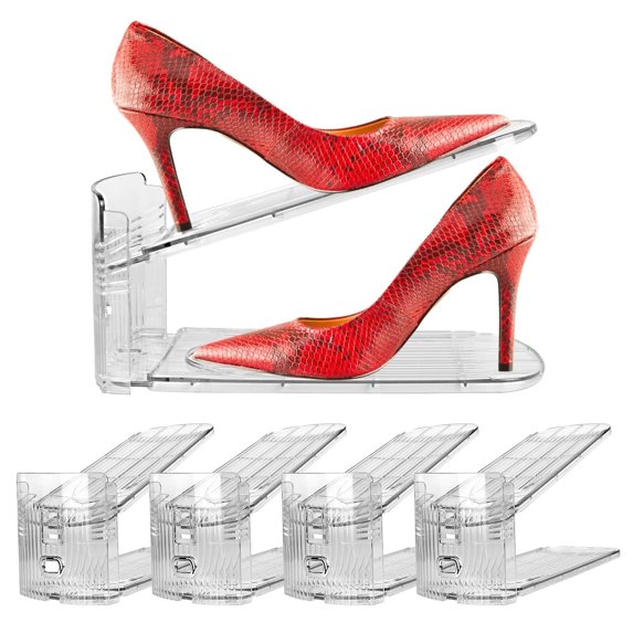Gamvdout 5 Pcs Shoe Slot Storage Boutique Shoe Display Rack 3-level ...
